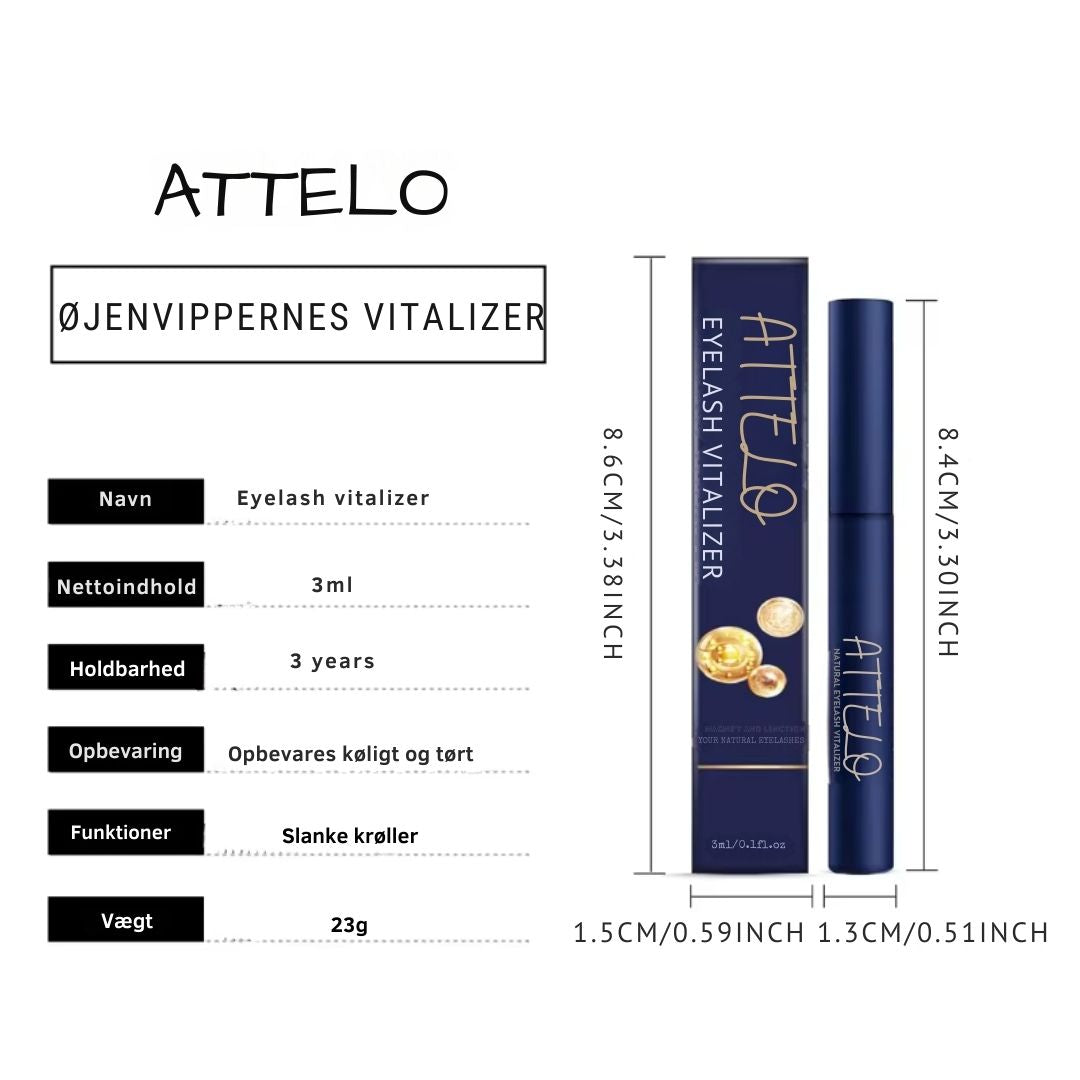 ATTELO | Serum til vækst af øjenvipper, Eyebrow Enhancement, Eye Lash Follicle Nutrition