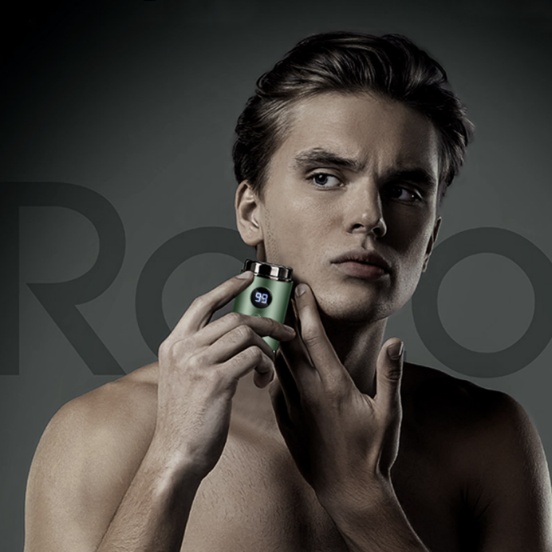 Men’s Powerful Mini Electric Shaver with Digital Display